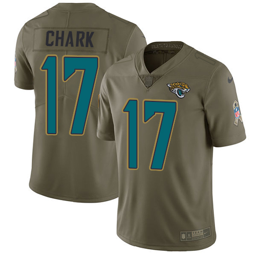 Nike Jaguars #17 DJ Chark Olive Men's Stitched NFL Limited 2017 Salute To Service Jersey