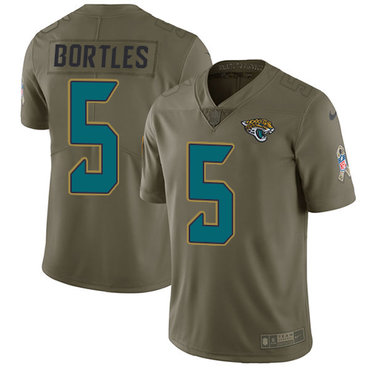 Nike Jaguars 5 Blake Bortles Olive Salute To Service Limited Jersey