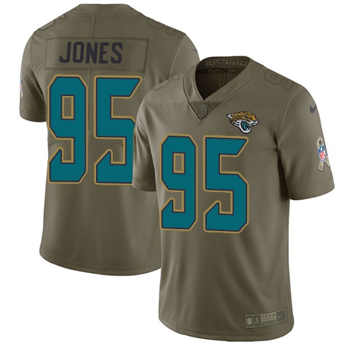 Nike Jaguars 95 Abry Jones Olive Salute To Service Limited Jersey