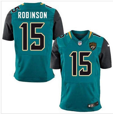 Nike Jacksonville Jaguars #15 Allen Robinson Teal Green Team Color Men's Stitched NFL Elite Jersey