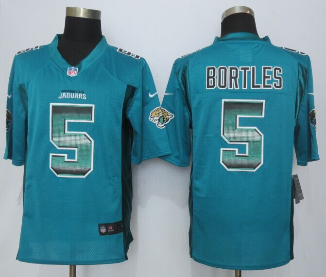 2015 New Jacksonville Jaguars #5 Blake Bortles Green Strobe Limited Jersey