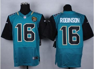 NEW Jacksonville Jaguars #16 Denard Robinson Teal Green Team Color NFL Elite Jersey