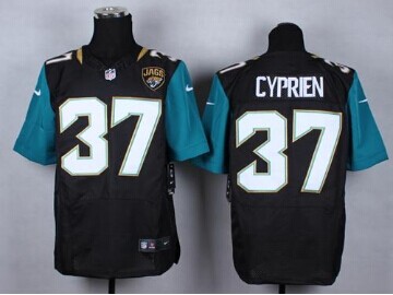 NEW Jacksonville Jaguars #37 John Cyprien Black Alternate NFL Elite Jersey