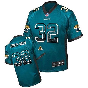 NEW Jacksonville Jaguars #32 Maurice Jones-Drew Teal Green Team Color Stitched NFL Elite Drift Fashion Jersey