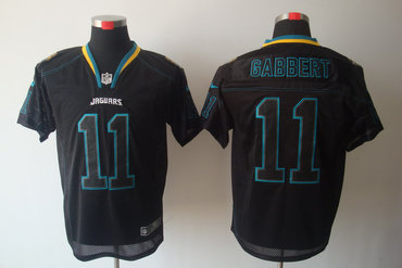 2012 NEW NFL Jacksonville Jaguars 11 Blaine Gabbert Lights Out Black Elite Jerseys