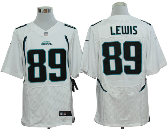 2012 NEW NFL Jacksonville Jaguars 89 Marcedes Lewis White Jerseys (Elite)