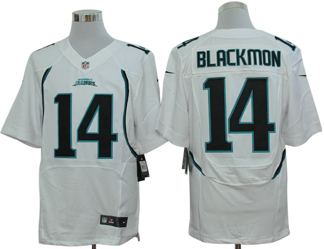 2012 NEW NFL Jacksonville Jaguars 14 Justin Blackmon White Jerseys (Elite)