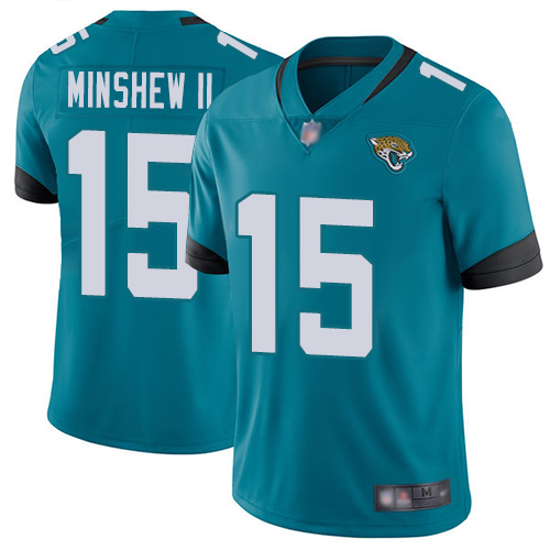 Jaguars #15 Gardner Minshew II Teal Green Alternate Men's Stitched Football Vapor Untouchable Limited Jersey