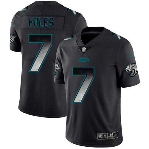 Jaguars #7 Nick Foles Black Men's Stitched Football Vapor Untouchable Limited Smoke Fashion Jersey