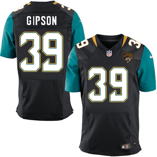 Nike Jaguars #39 Tashaun Gipson Black Alternate Men's Stitched NFL Elite Jersey