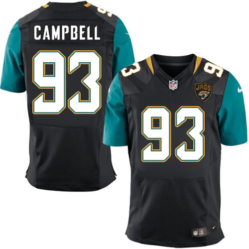 Nike Jaguars #93 Calais Campbell Black Alternate Men's Stitched NFL Elite Jersey