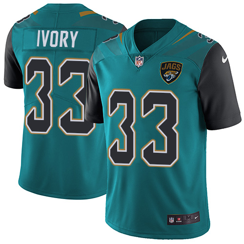 Nike Jaguars #33 Chris Ivory Teal Green Team Color Men's Stitched NFL Vapor Untouchable Limited Jersey