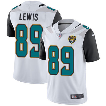 Nike Jaguars #89 Marcedes Lewis White Men's Stitched NFL Vapor Untouchable Limited Jersey