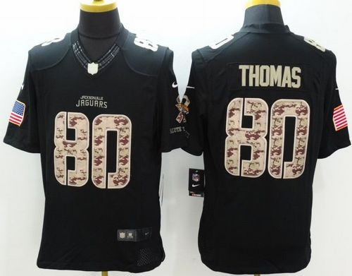 New Jacksonville Jaguars #80 Julius Thomas Black Men''s Stitched NFL Limited Salute to Service jersey