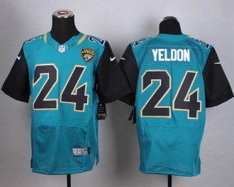 Nike Jacksonville Jaguars #24 T.J. Yeldon Teal Green Team Color Men's Stitched NFL Elite Jersey