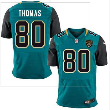 NEW Jacksonville Jaguars #80 Julius Thomas Teal Green Team Color Men's Stitched NFL Elite jersey