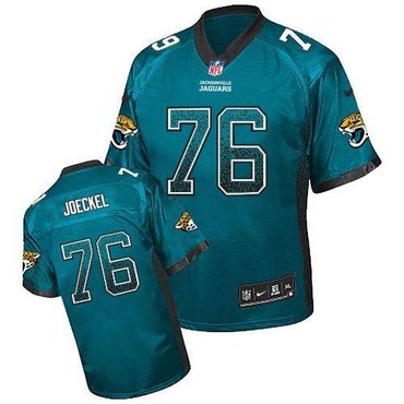 NEW Jacksonville Jaguars #76 Luke Joeckel Teal Green Stitched NFL Elite Drift Fashion Jerseys