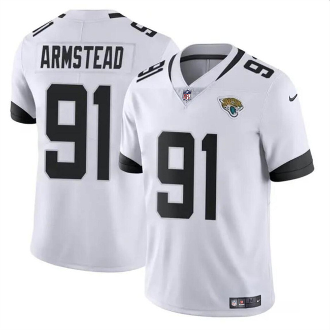 Men's Jacksonville Jaguars #91 Arik Armstead White Vapor Untouchable Limited Stitched Jersey