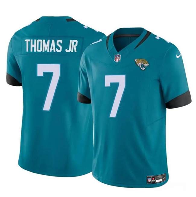 Men's Jacksonville Jaguars #7 Brian Thomas Jr Teal 2024 Draft F.U.S.E Vapor Untouchable Limited Stitched Jersey