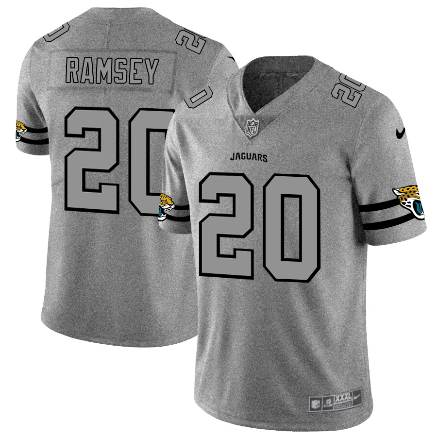 Nike Jaguars 20 Jalen Ramsey 2019 Gray Gridiron Gray Vapor Untouchable Limited Jersey