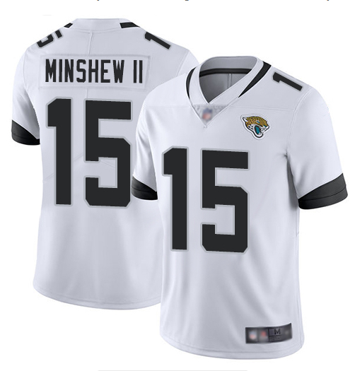 Nike Jaguars 15 Gardner Minshew II White Vapor Untouchable Limited Jersey