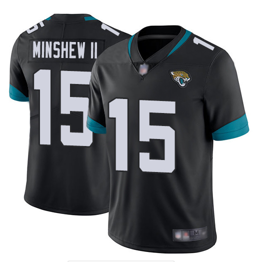 Nike Jaguars 15 Gardner Minshew II Black Vapor Untouchable Limited Jersey