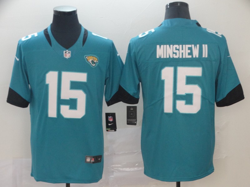 Nike Jaguars 15 Gardner Minshew II Teal Vapor Untouchable Limited Jersey