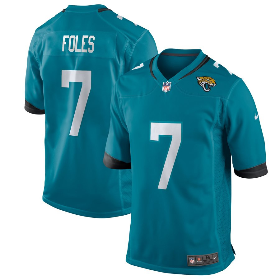 Nike Jaguars 7 Nick Foles Teal Game Jersey