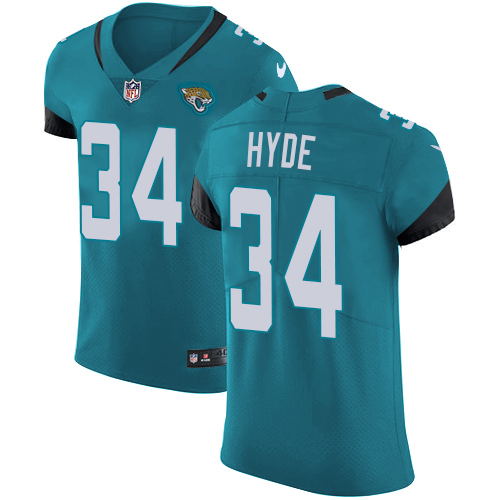 Nike Jaguars #34 Carlos Hyde Teal Green Alternate Men's Stitched NFL Vapor Untouchable Elite Jersey