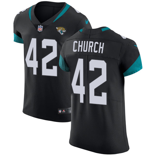 Nike Jaguars #42 Barry Church Black Team Color Men's Stitched NFL Vapor Untouchable Elite Jersey