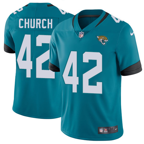 Nike Jaguars #42 Barry Church Teal Green Alternate Men's Stitched NFL Vapor Untouchable Limited Jersey