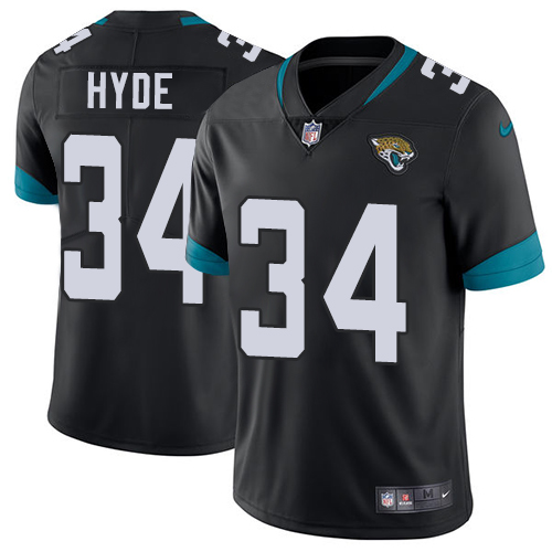 Nike Jaguars #34 Carlos Hyde Black Team Color Men's Stitched NFL Vapor Untouchable Limited Jersey