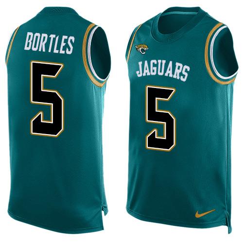 Nike Jaguars #5 Blake Bortles Teal Green Alternate Men's Stitched NFL Limited Tank Top Jersey