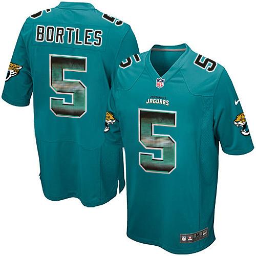 Nike Jaguars #5 Blake Bortles Teal Green Alternate Men's Stitched NFL Limited Strobe Jersey