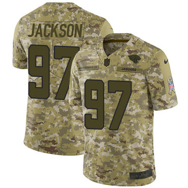 Nike Jaguars #97 Malik Jackson Camo Men's Stitched NFL Limited 2018 Salute To Service Jersey