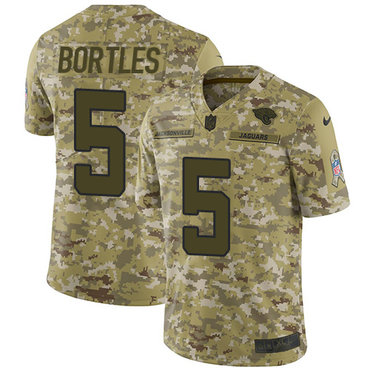 Nike Jaguars #5 Blake Bortles Camo Men's Stitched NFL Limited 2018 Salute To Service Jersey