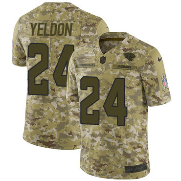 Nike Jaguars #24 T.J. Yeldon Camo Men's Stitched NFL Limited 2018 Salute To Service Jersey