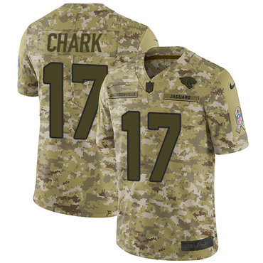 Nike Jaguars #17 DJ Chark Camo Men's Stitched NFL Limited 2018 Salute To Service Jersey