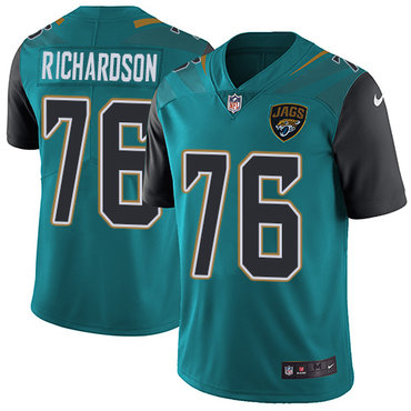 Nike Jaguars #76 Will Richardson Teal Green Team Color Men's Stitched NFL Vapor Untouchable Limited Jersey