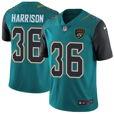 Nike Jaguars #36 Ronnie Harrison Teal Green Team Color Men's Stitched NFL Vapor Untouchable Limited Jersey