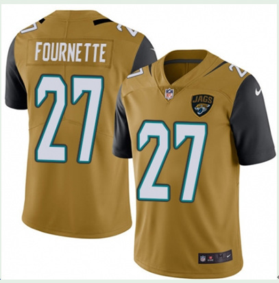 Nike Jaguars 27 Leonard Fournette Gold Vapor Untouchable Limited Player Jersey