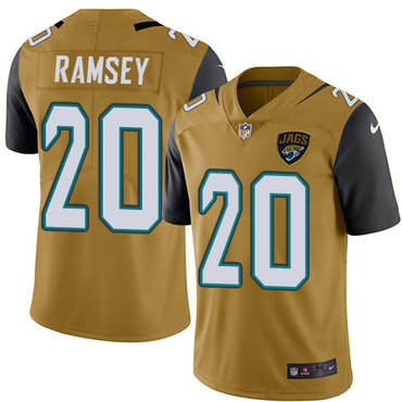 Nike Jaguars 20 Jalen Ramsey Gold Vapor Untouchable Limited Player Jersey