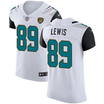 Nike Jaguars #89 Marcedes Lewis White Men's Stitched NFL Vapor Untouchable Elite Jersey