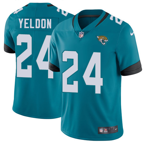 Nike Jaguars #24 T.J. Yeldon Teal Green Alternate Men's Stitched NFL Vapor Untouchable Limited Jersey