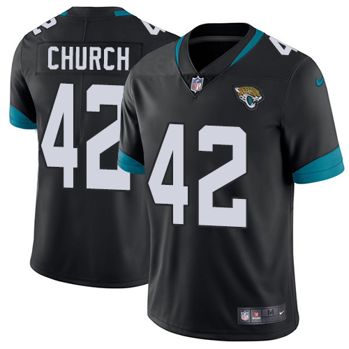 Nike Jaguars #42 Barry Church Black Team Color Men's Stitched NFL Vapor Untouchable Limited Jersey