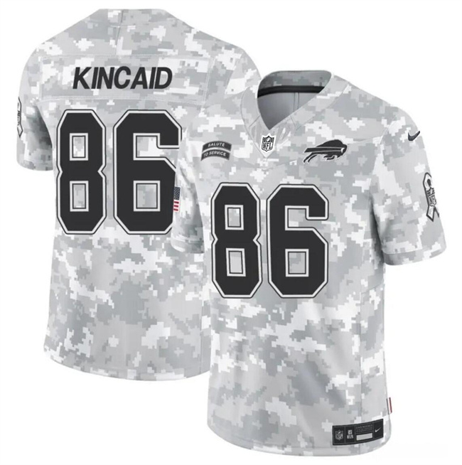 Men's Buffalo Bills #86 Dalton Kincaid 2024 F.U.S.E Arctic Camo Salute To Service Limited Stitched Football Jersey