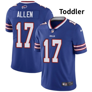 Toddler Nike Bills #17 Josh Allen Royal Blue Team Color Stitched Limited Jersey