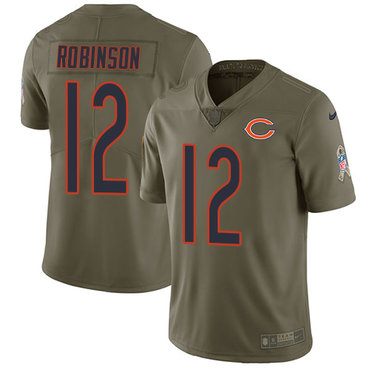 Nike Bears #12 Allen Robinson Olive Men's Stitched NFL Limited 2017 Salute To Service Jersey