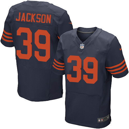 Nike Bears #39 Eddie Jackson Navy Blue Alternate Men's Stitched NFL Elite Jersey