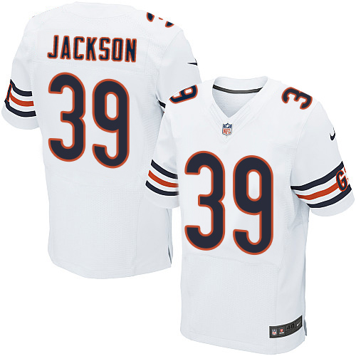 Nike Bears #39 Eddie Jackson White Men's Stitched NFL Elite Jersey